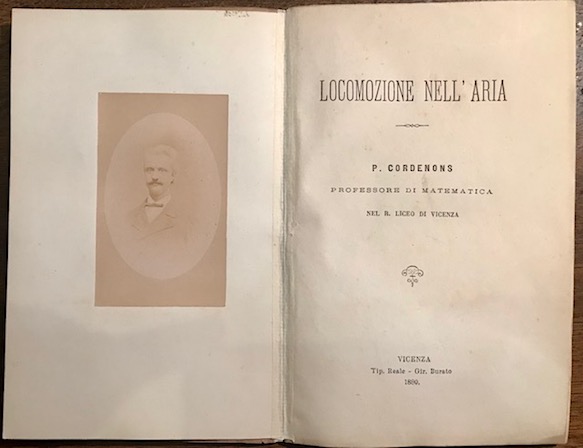 Pasquale Cordenons Locomozione nell'aria 1880 Vicenza Tip. Reale - Gir. Burato